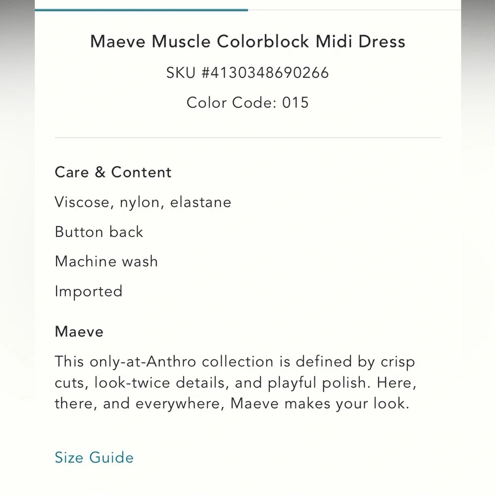Anthropologie Maeve Midi Dress Muscle Ivory Colorblock Preppy Stretch Sz MP NWT - Picture 4 of 8